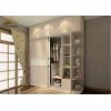 Fashionable White Solid Wood Wardrobe Indoor With 9 Shelves 2 Drawers