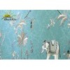 Decorative Embroidery Fabric Wall Covering For Study Seamless Split Joint