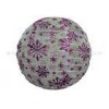 Snowflake Printing Round Nylon Hanging Lantern for Party , Home Decoration Colorful