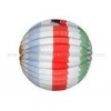 Customized 6 / 8 / 10 inch red white and blue paper lanterns with Striated Design Printed