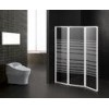 Foldable Bathtub Shower Screen Stripe Pattern Bathroom Partition Shower Door