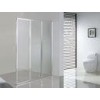 3 Panel Folding Bath Screen 1300 X 1400 / Three Fold Shower Screen Chrome Framed