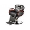 Reclining Backrest Salon Barber Chair Brown With PU Leather Materials 48.5 KGs