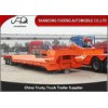 Front Load Removable  Gooseneck Low Flatbed Trailer 100 Tons 3 Axles