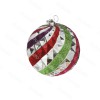 Puindo Colorful Custom Stripe Christmas ball with Glitter A10